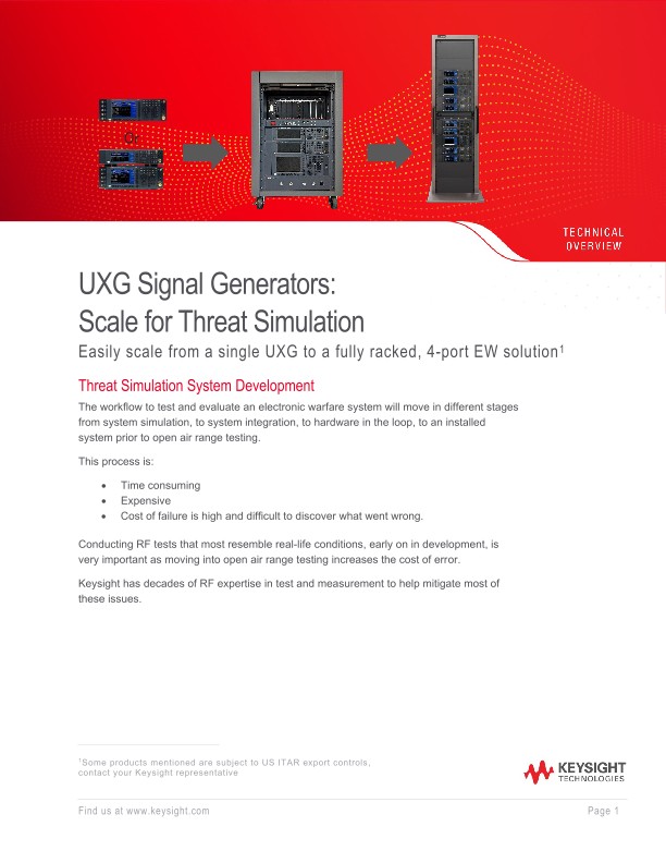 UXG Signal Generators: Scale for Threat Simulation
