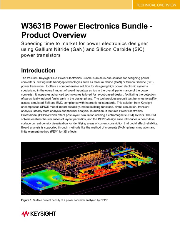 W3631B Power Electronics Bundle - Product Overview