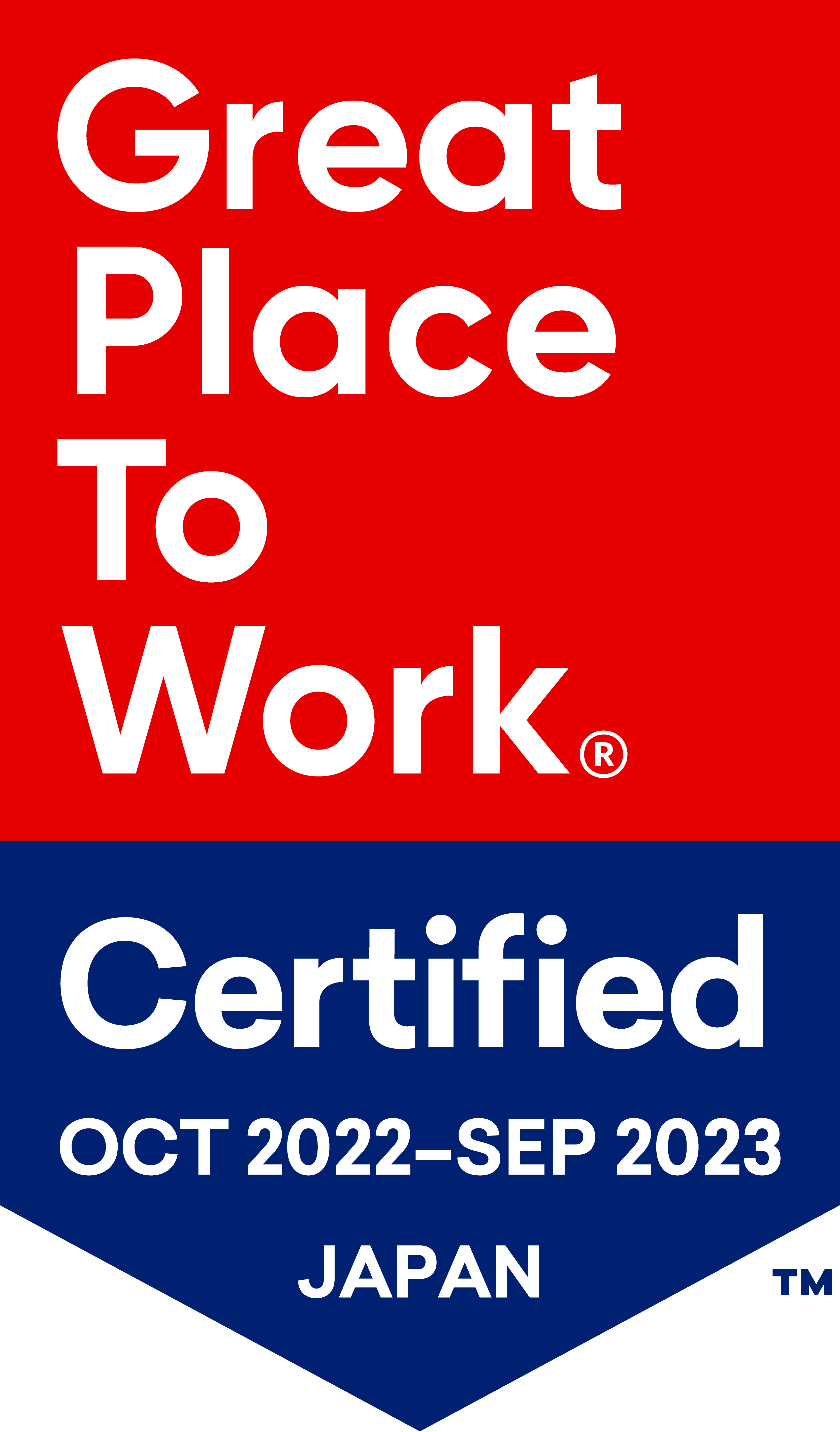 Great Place to Work Certification 2022-2023 (Japan)