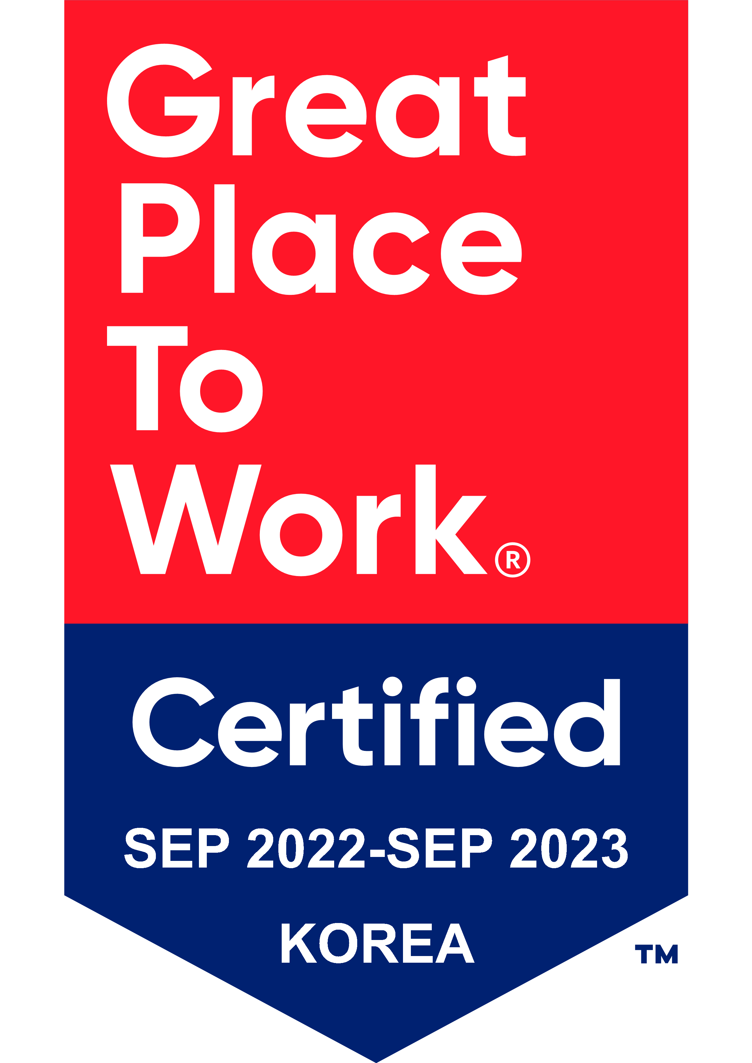 Great Place to Work Certification 2022-2023 (Korea)