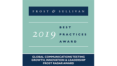 2019 Global Communications Testing Growth, Innovation & Leadership Frost Radar Award
