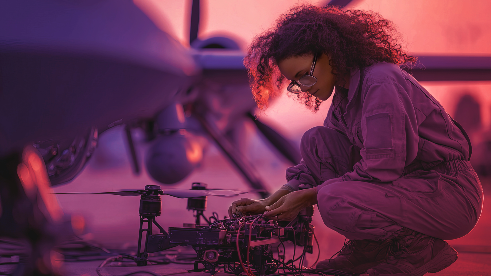 在飞机上工作的专业人员