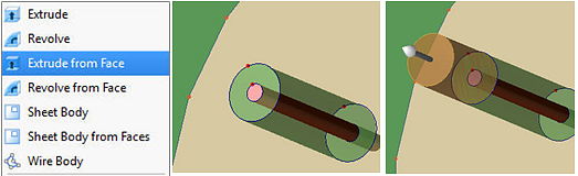 Extrude and Revolve Faces of Existing Objects