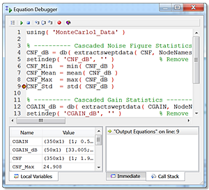 Genesys MATLAB Script Debugger