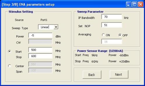 USB Power sensor measurement wizard 2
