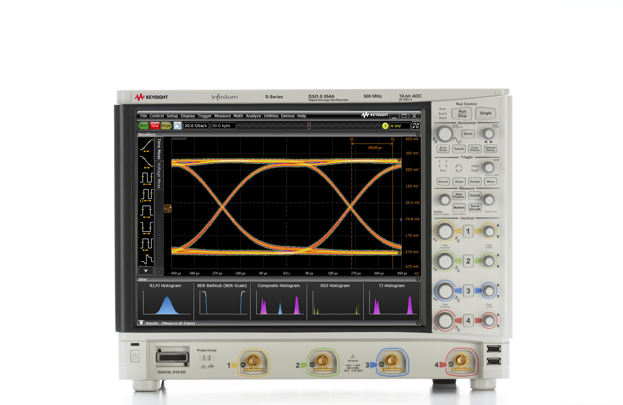DSOS054A 高清晰度示波器：500 MHz，4 个模拟通道