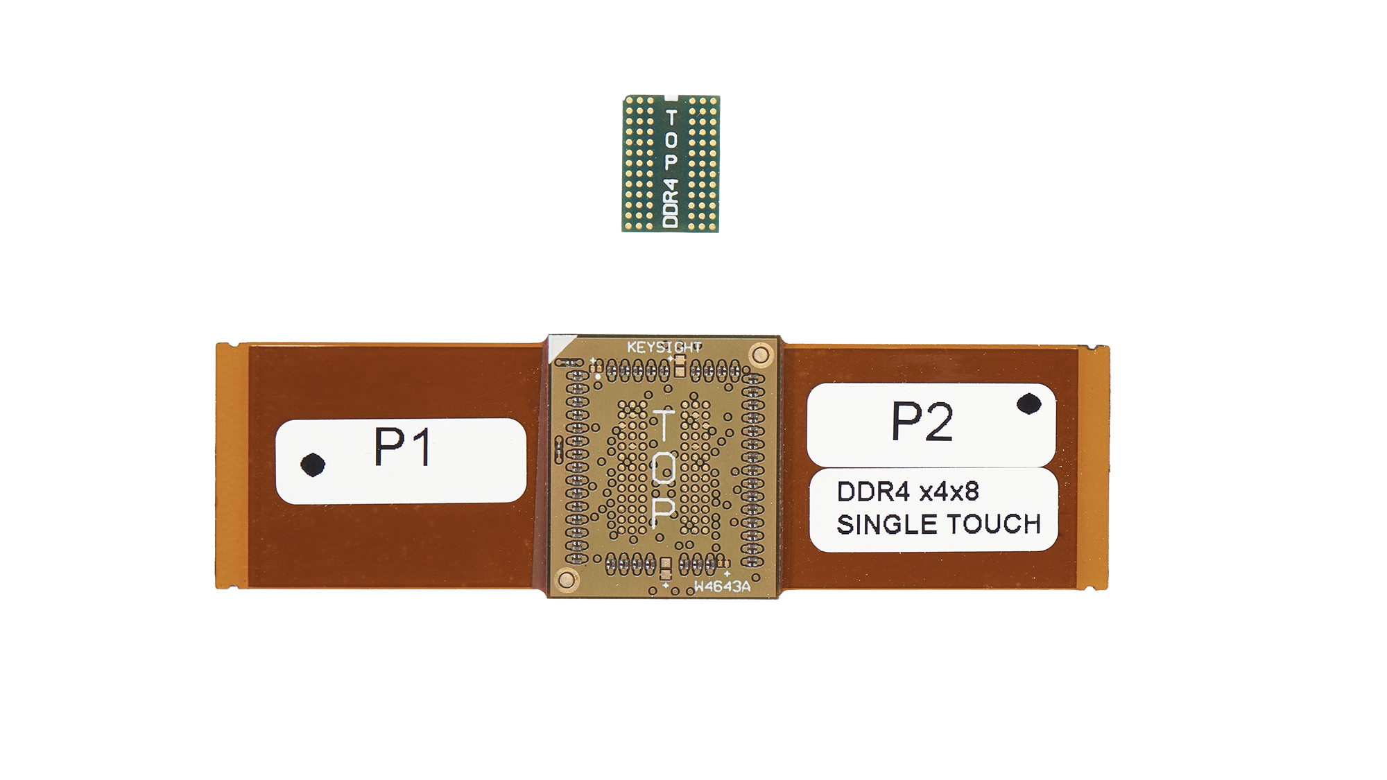 用于逻辑分析仪的 DDR4 x4/x8 BGA 内插器，连接至 61 针 ZIF