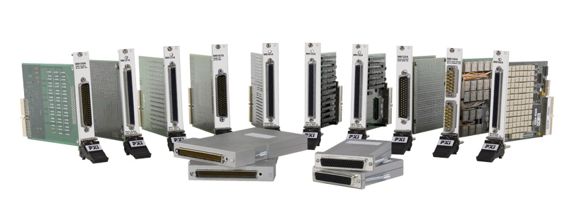 PXI 高密度多路复用器：64 通道，2 线，100 Vrms/1 A，舌簧继电器