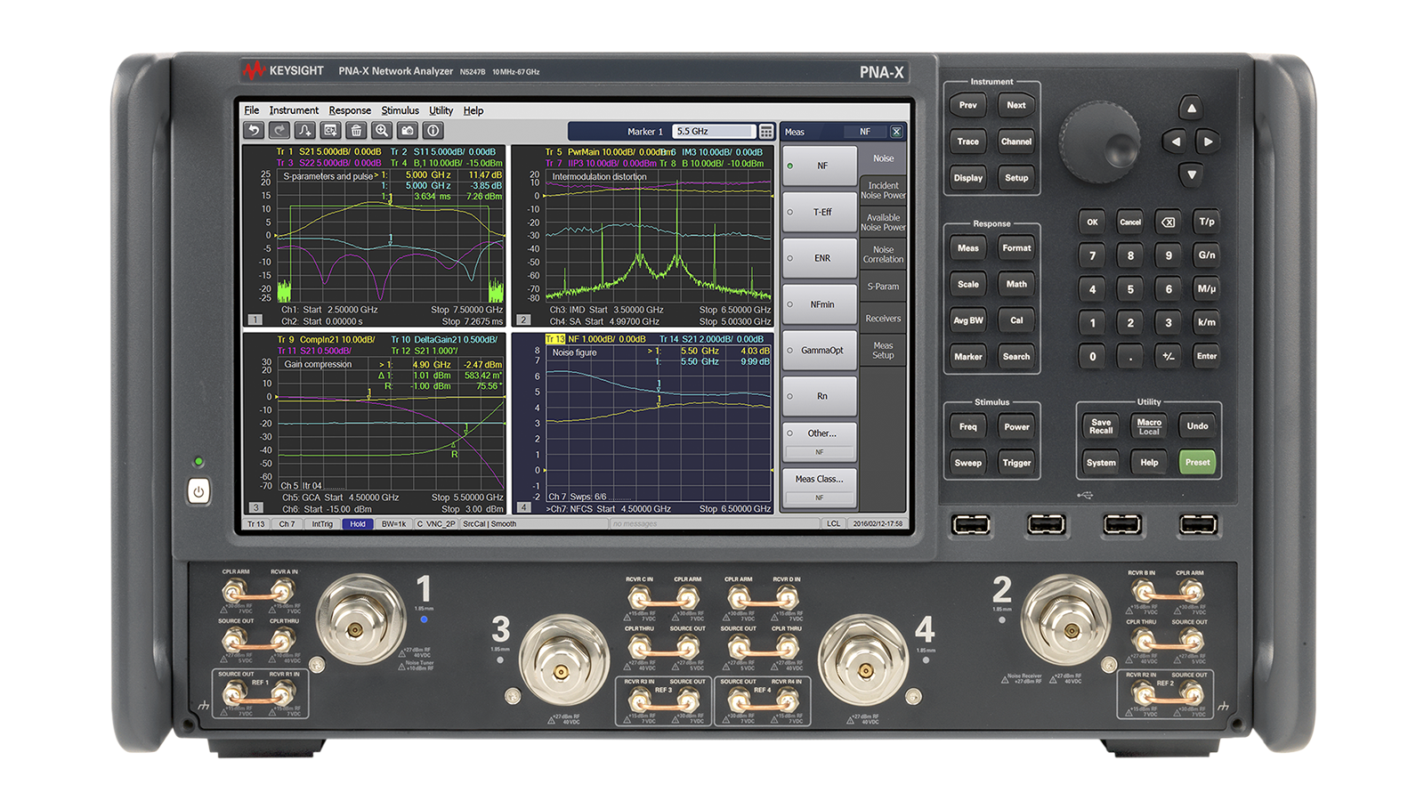 N5247B PNA-X 微波网络分析仪，900 Hz/10 MHz 至 67 GHz