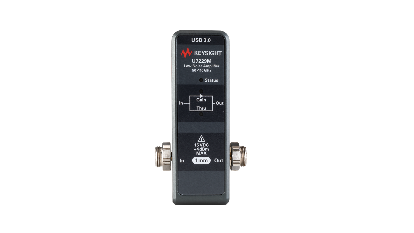 USB低噪声放大器带可切换直通路径，50 – 110 GHz