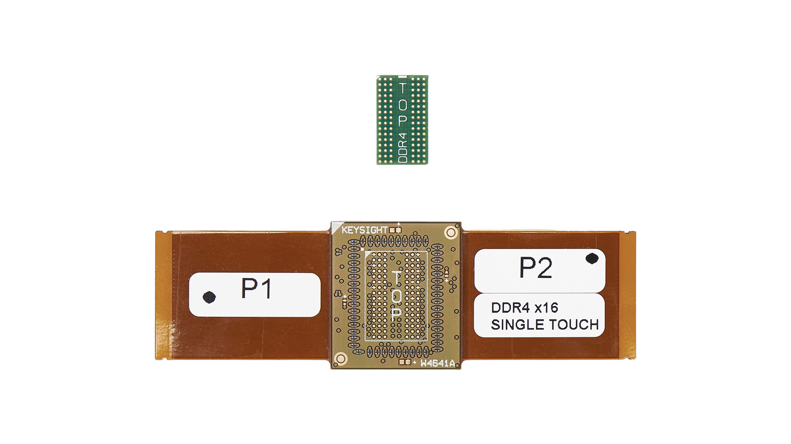 用于逻辑分析仪的 DDR4 x16 2翼 BGA 内插器，连接至 61 针 ZIF