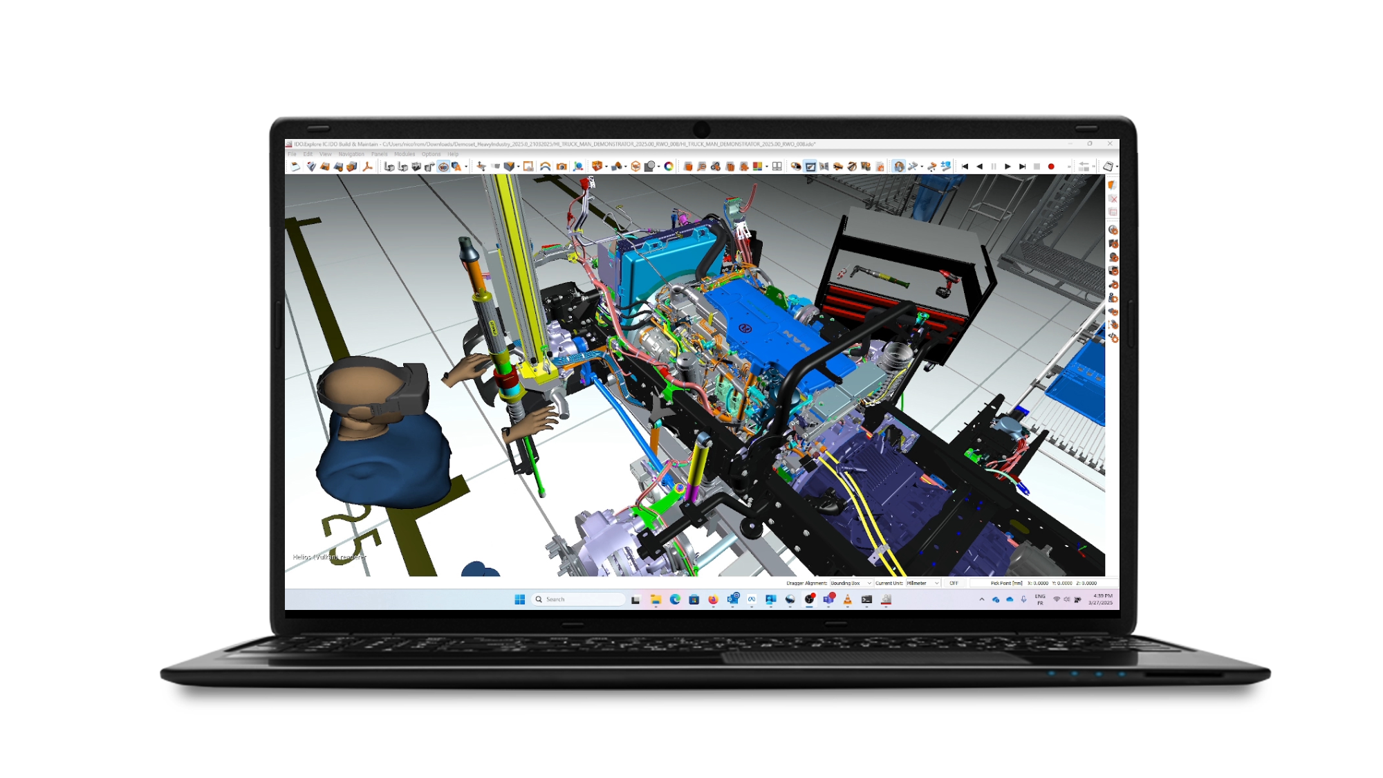 Human Workflow (IC.IDO) software on laptop
