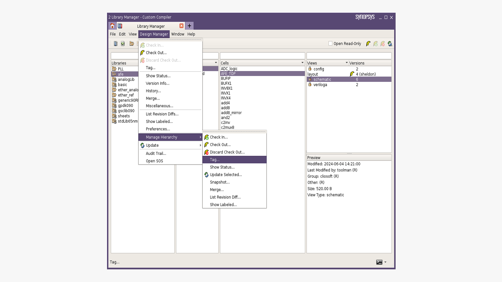 SOS for Synopsys Custom Compiler Software