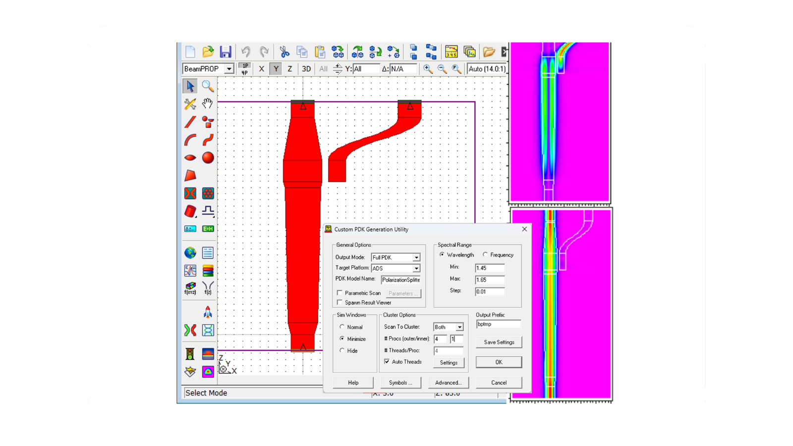 RSoft Photonic Device Compiler Analysis