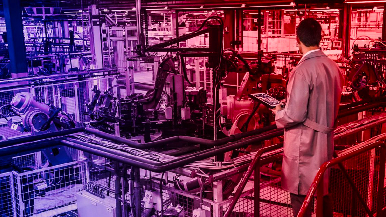 Engineer standing in a manufacturing laboratory environment
