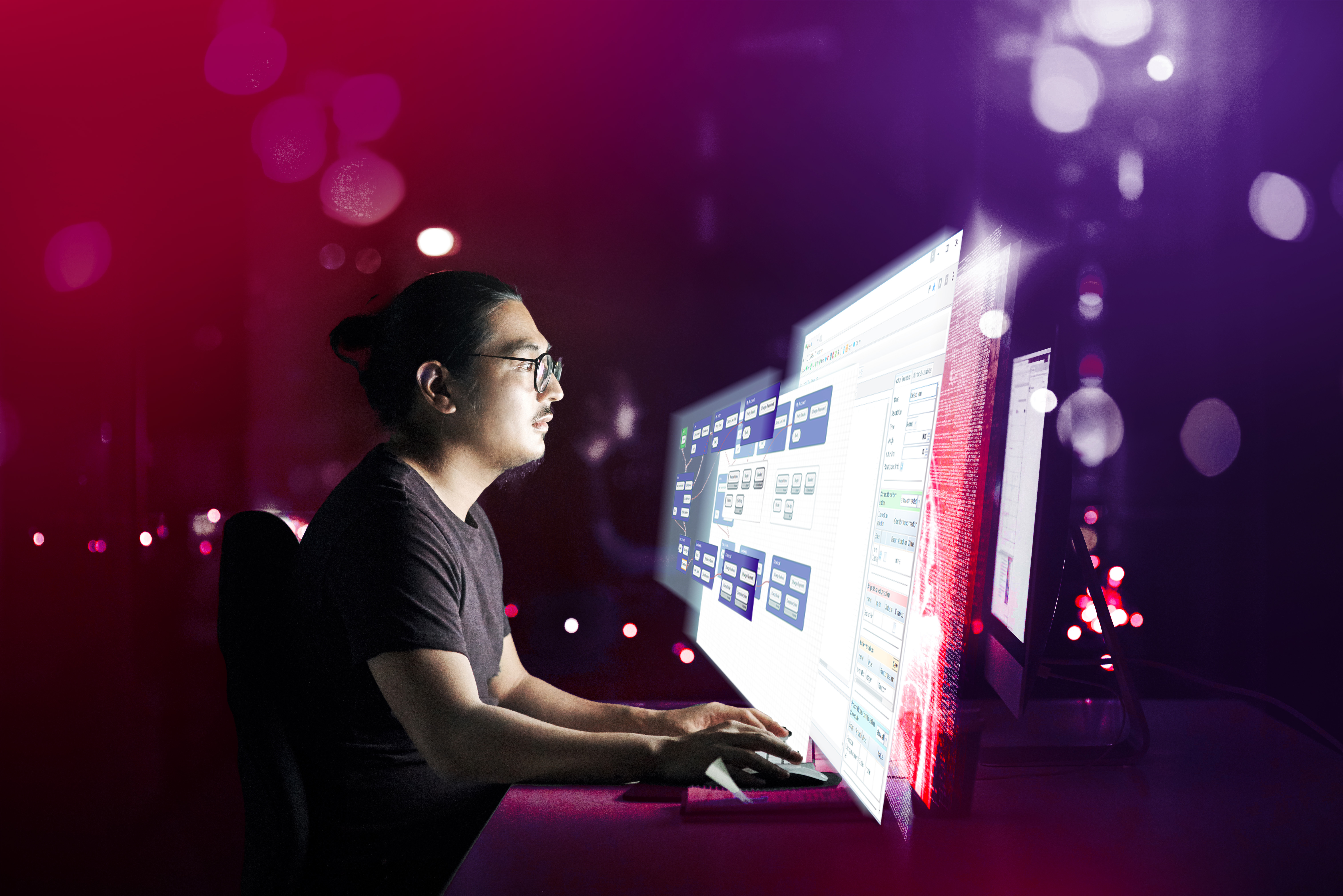 Engineer using Eggplant Test software