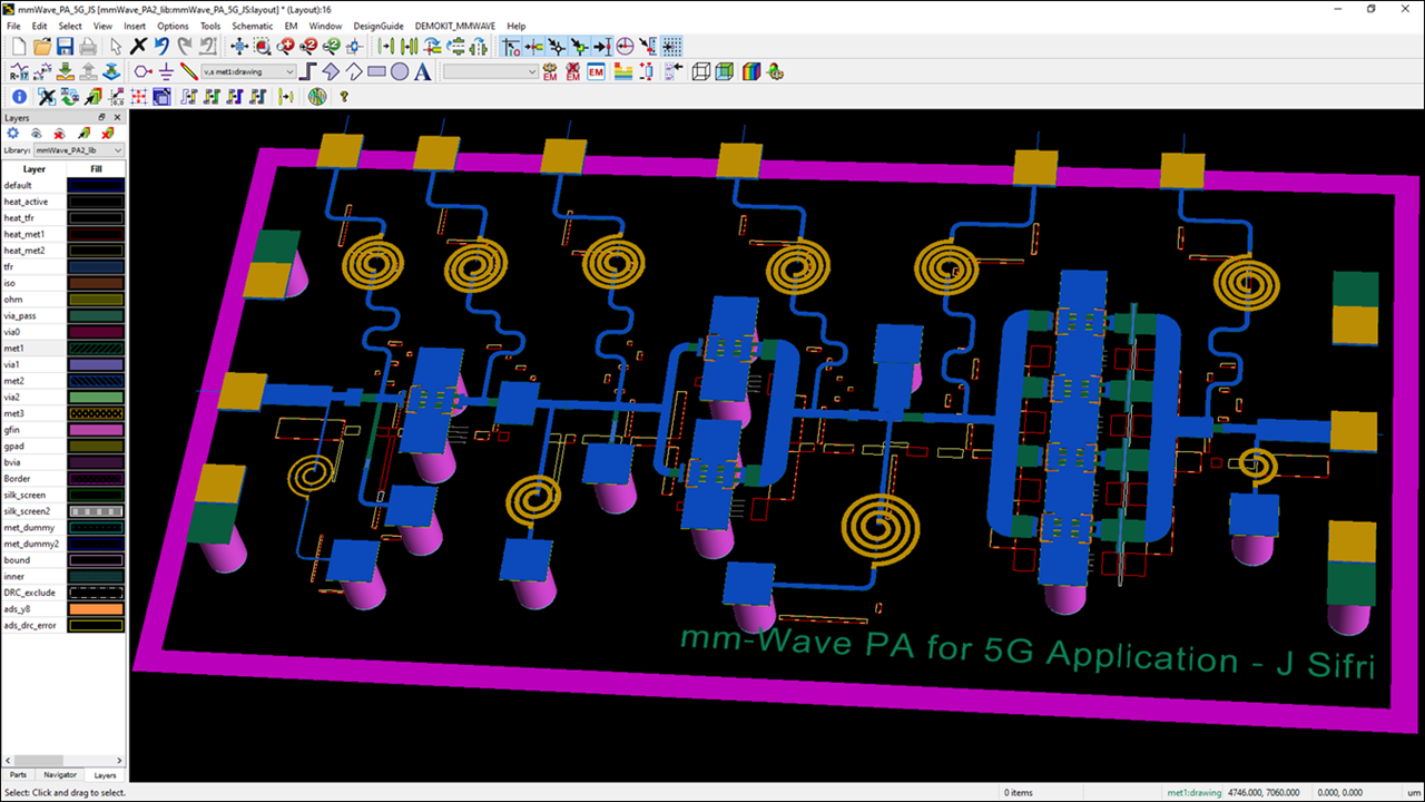 1. ADS mmWave PA for 5G Applications