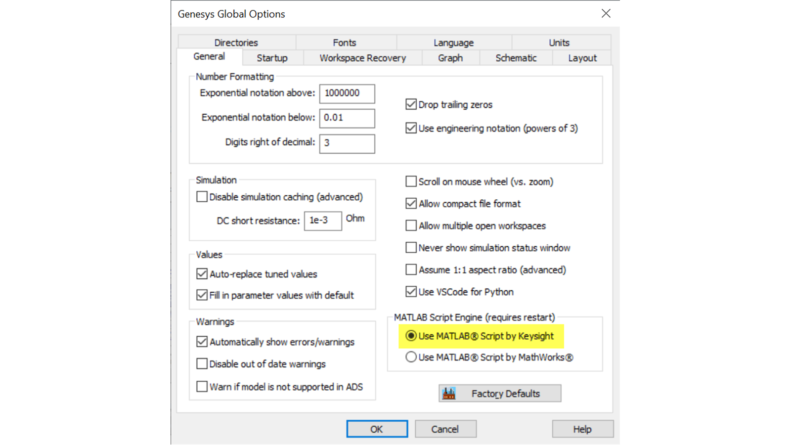 Matlab Keysight (genesys)