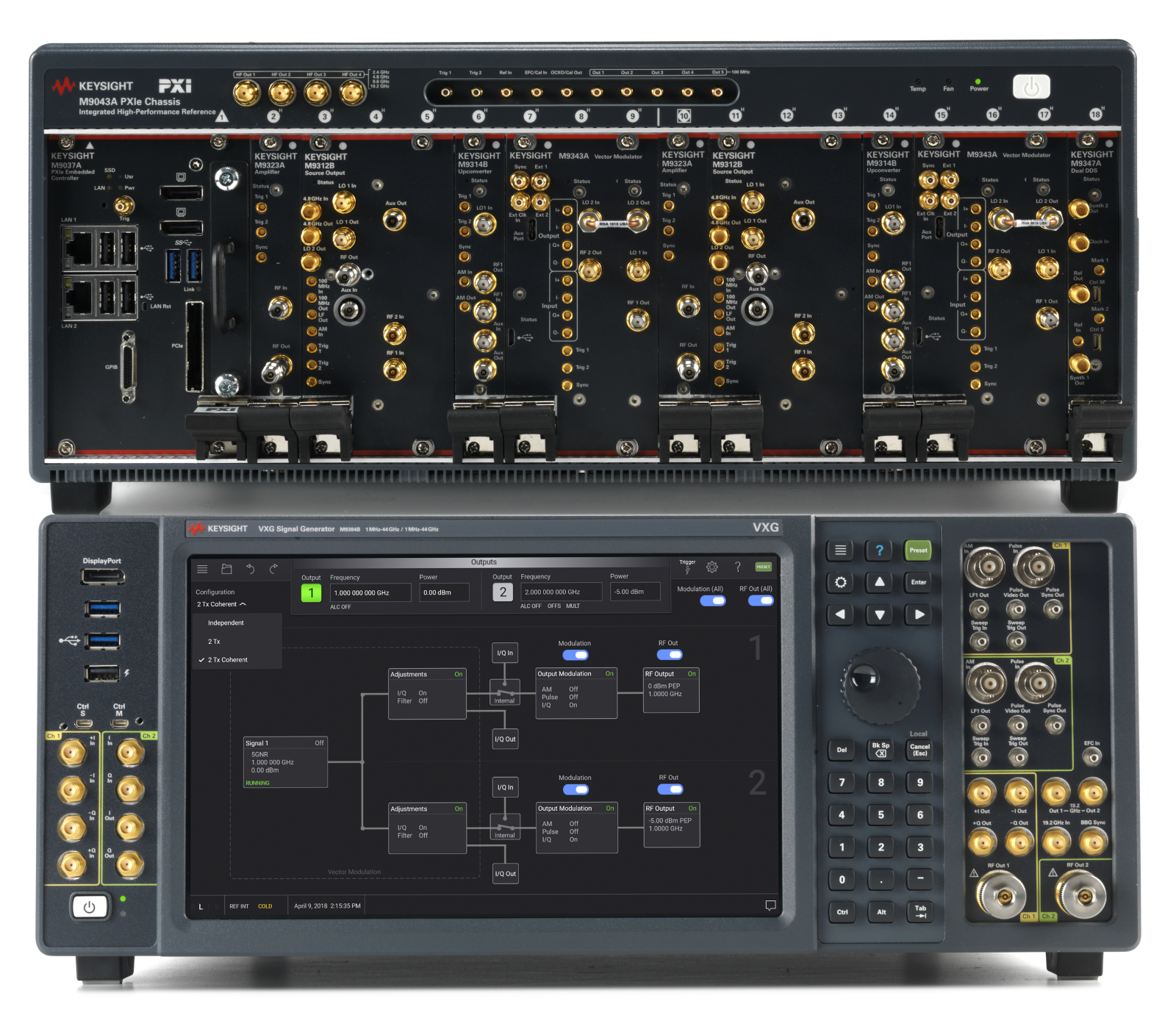 Keysight m9384b VXG 矢量信号发生器具有超高的纯度和精度