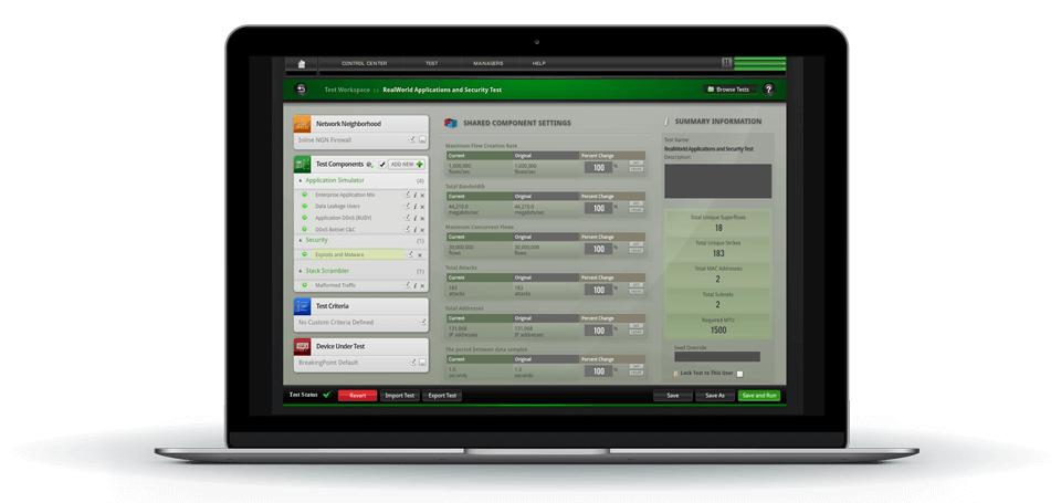 BreakingPoint 桌面视图