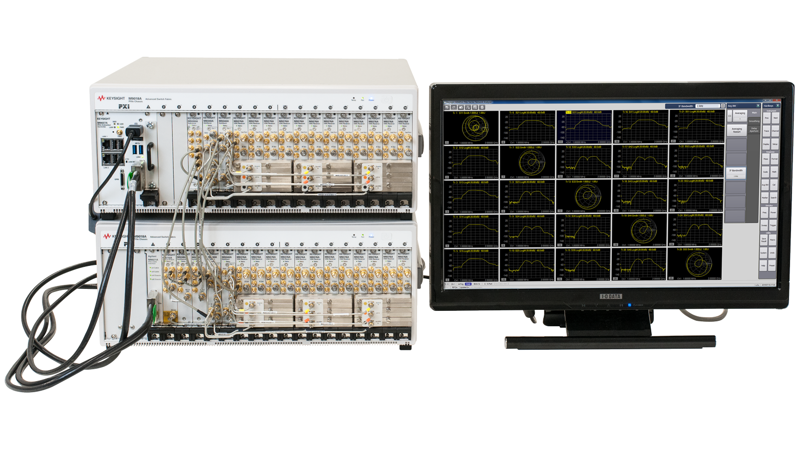 配有射频软件的 M9485A PXIe 网络分析仪