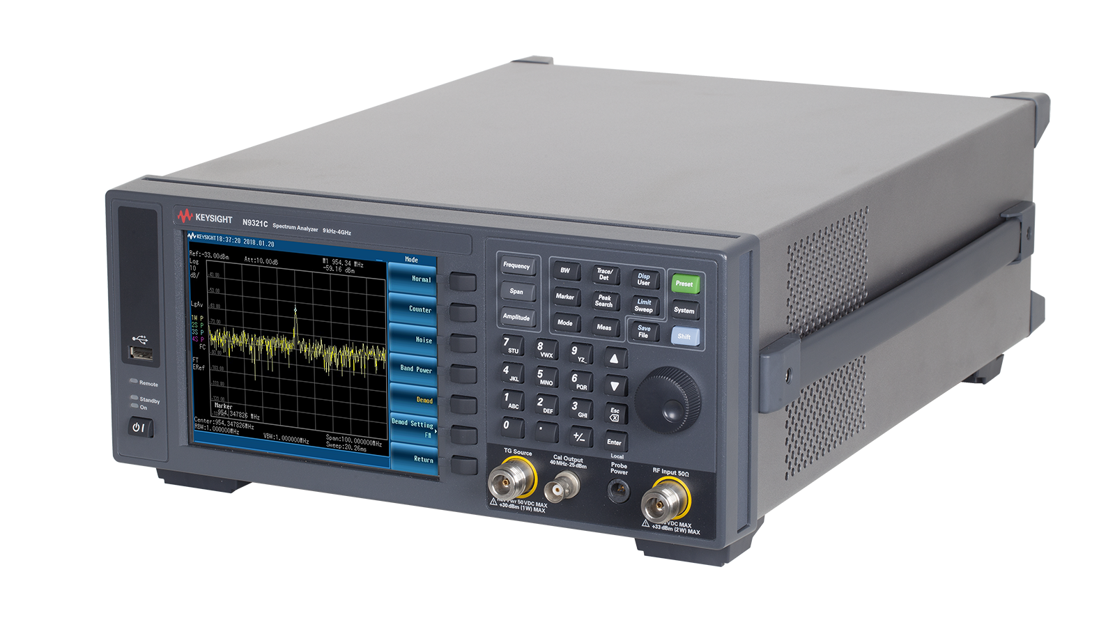 N9321C 基础型频谱分析仪左前视图
