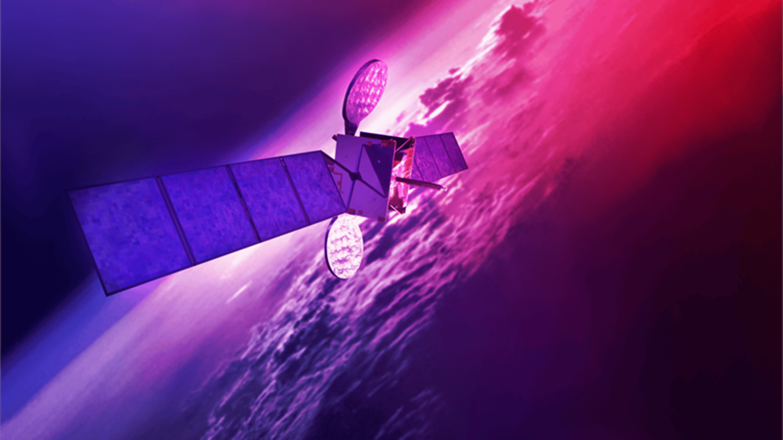 Satellite orbiting the earth