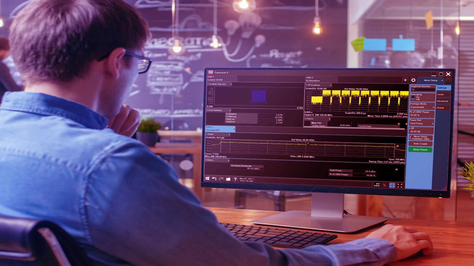 Professional viewing software on a desktop monitor