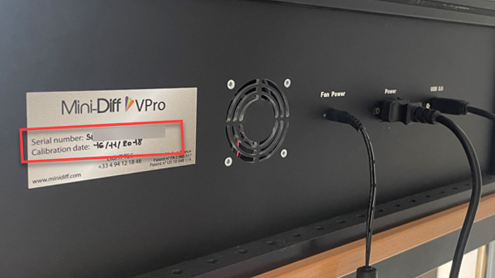 Mini-Diff VPro Serial Number
