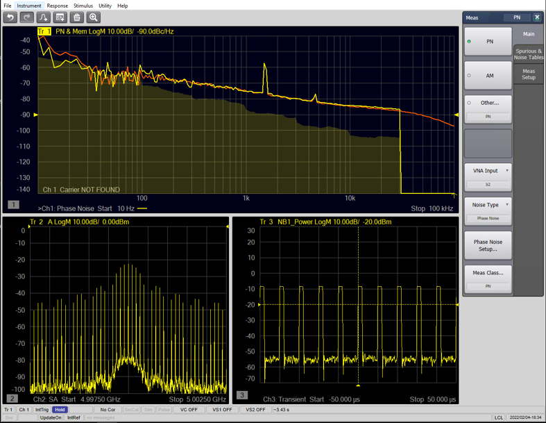 S96325B display on the E505xA SSA-X