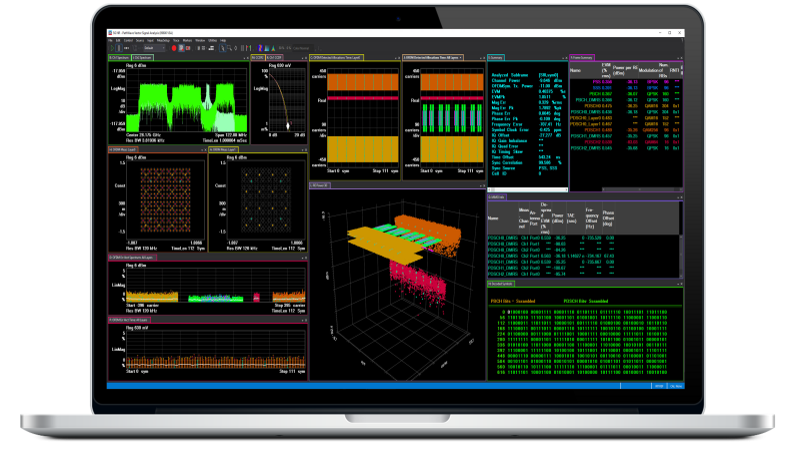 Keysight PathWave VSA software running on a laptop