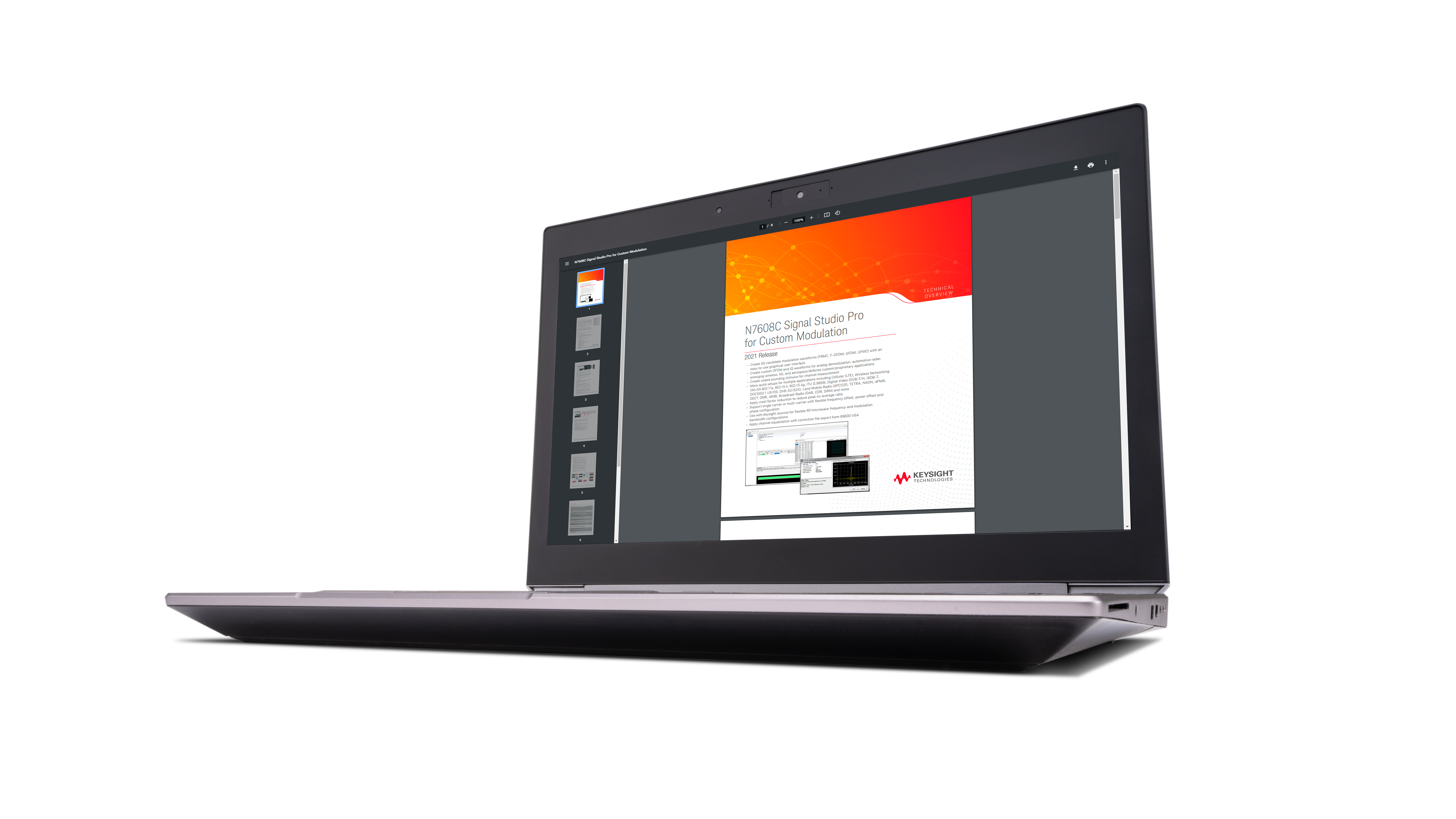Laptop with Waveform Signal Creation paper