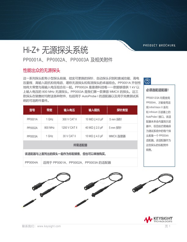 Hi-Z+ 系列高压探头