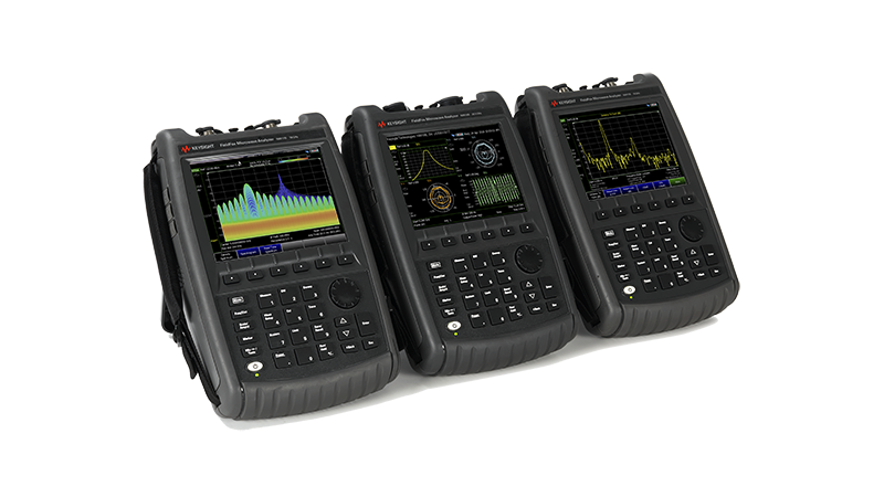 FieldFox models showing dfferent measurement screens