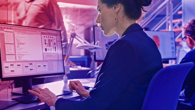Person working at a computer